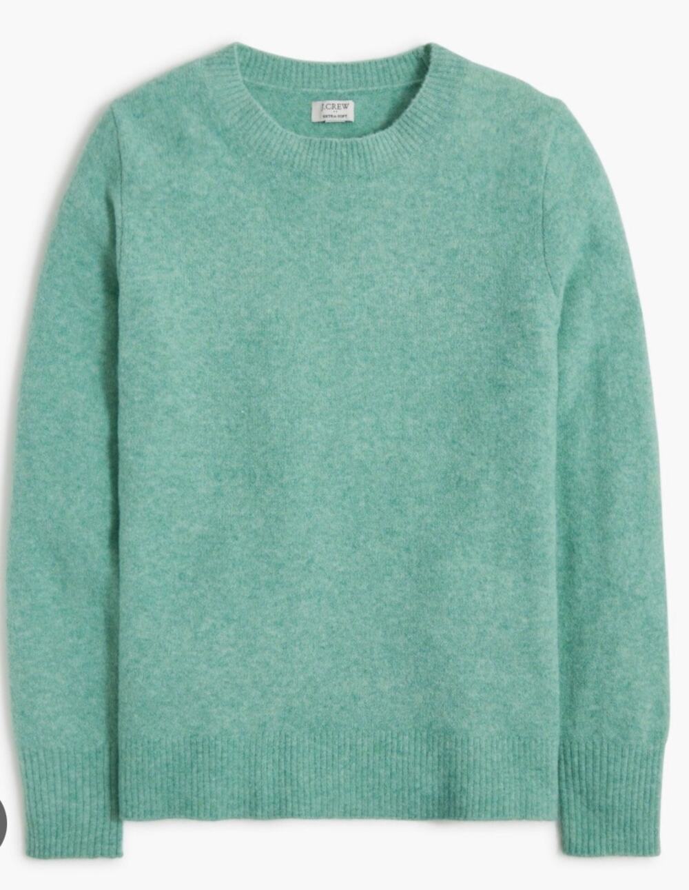 J.Crew Extra-Soft Yarn Crewneck Sweater Light Green Size XS NWT, Style BU223